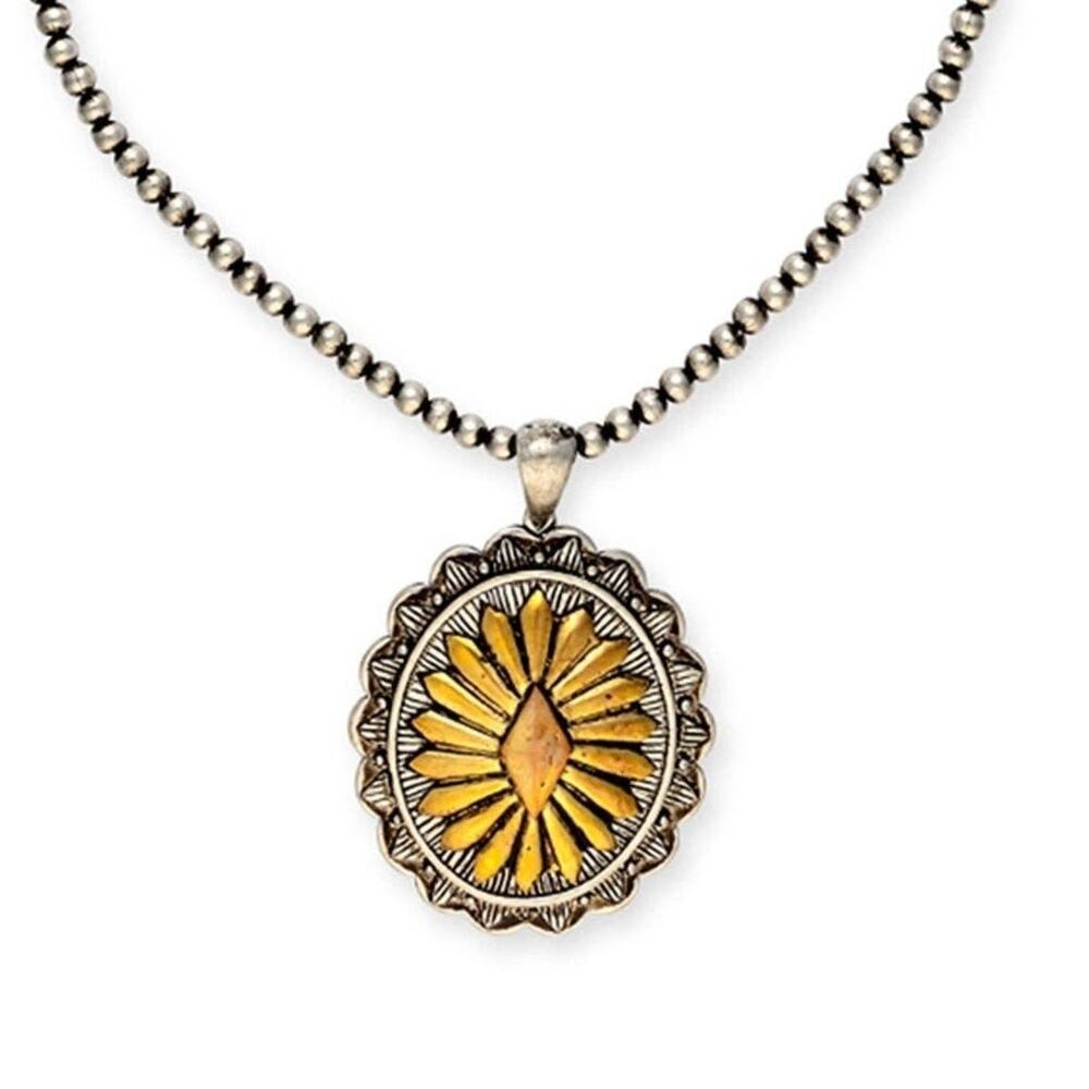 Oracle Mine Concho Medallion Necklace